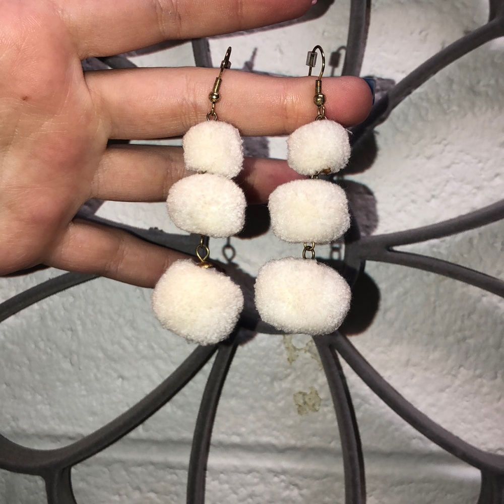 Puffball earrings